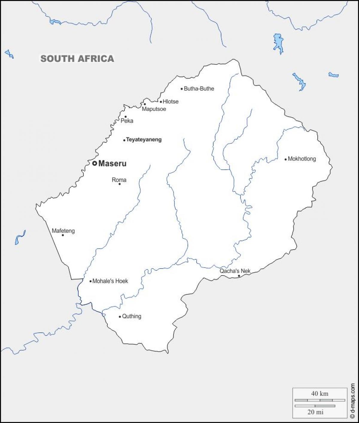 kat jeyografik nan maputsoe Lesotho